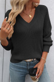 Eyelet Sleeves Knitting Sweater