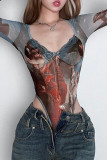 See Through Lace One Piece Bodysuit