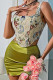 Floral Fishbone Corset Top