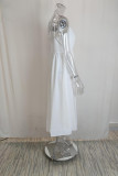 Ruffle Hem Plain Spaghetti Dress