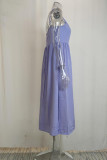 Ruffle Hem Plain Spaghetti Dress