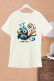 Funny Bird Print Graphic Top