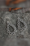 Flower Shape Alloy Earrings