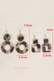 Leopard Leather Earrings Set