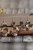 Leopard Leather Earrings Set
