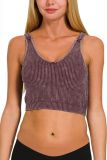 Ribbed Knitting Crop Tank Sports Top
