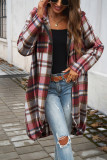 Hooded Zipper Plaid Shacket