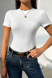 Plain RIbbed Knitting Bodysuit