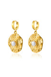 Crystal Insert Golden Earrings