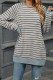 Stripes Crew Neck Pockets Top