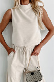 Sleeveless Top and Flare Pants Set