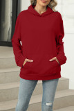 Solid Color Kangaroo Pockets Hoodie