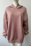 Solid Color Hooded Sweatshirt