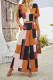 Colorblock Crop Top and Wide Leg Pants Set