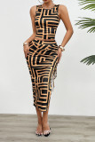 Crop Tank Top and Split Skirt Set