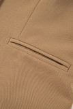 Chestnut Solid Color Button up V Neck Suit Vest
