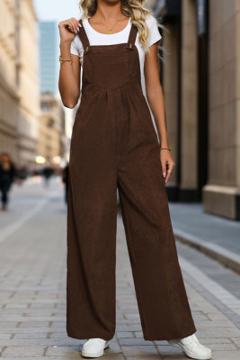 Coffee One Piece Corduroy Overall