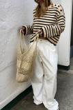 Stripes Colorblock Knitting Sweater