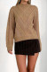 Khaki Jacquard Knitting Sweater
