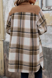 Khaki Plaid Pockets Shaket
