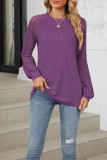 Lace Sleeves Splicing Top