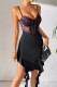Black Lace Ruffle Spaghetti Dress