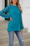 Lace Sleeves Splicing Top