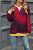 Lantern Sleeevs Stripes Sweatshirt