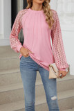 Lace Sleeves Splicing Top