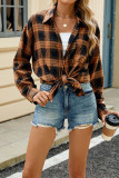 Ripped Plaid Button Up Shirt