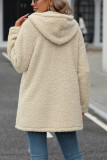 Fleece Hooded Zipper Outerwear Coat