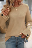Solid Color Knitting Sweater