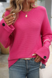 Solid Color Knitting Sweater