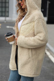 Fleece Hooded Zipper Outerwear Coat