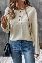 Plaid Hooded Drawstring Long Sleeves Top