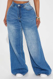 Washed High Waist Wide Leg Jeans