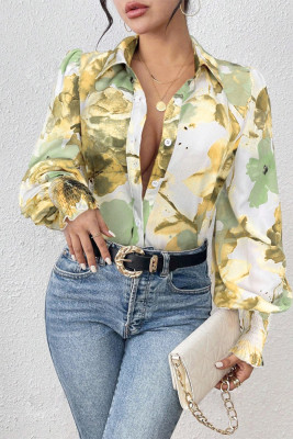 Washpainting Design Button Up Shirt
