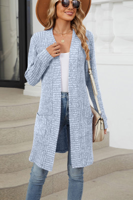 Front Open Knitting Cardigan with Pockets