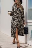 Tie Waist Printed Split Dress