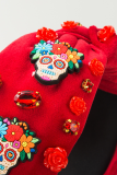 Halloween Floral Skeleton Hair Clip