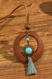 Western Vintage Tassel Turquoise Necklace