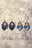 Halloween Tie Dye Scarry Character Earrings