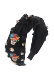 Halloween Floral Skeleton Hair Clip