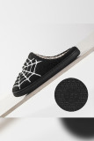Halloween Spider Web Fleece Slipper