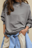 Solid Color Loose Sweatshirt