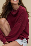 Solid Color Loose Sweatshirt
