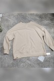 Solid Color Loose Sweatshirt