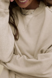 Solid Color Loose Sweatshirt