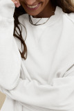 Solid Color Loose Sweatshirt