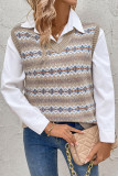 Vintage Jacquard Knitting Vest